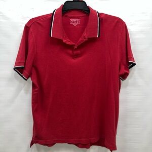 Simply Styled Polo Shirt Mens Extra Large Red Short Sleeve 100% Cotton